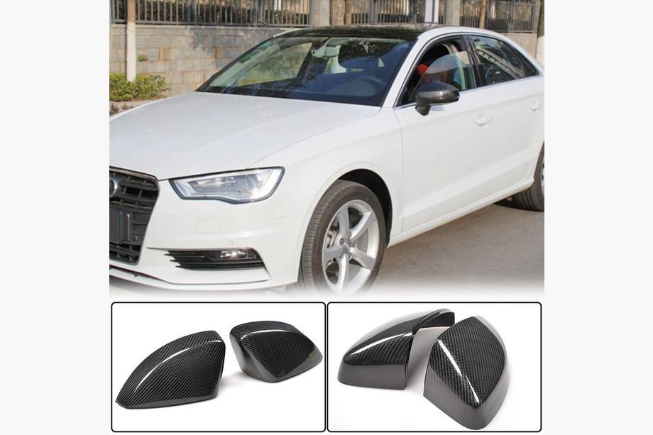 Audi A3 2012-2020 гг. Накладки на Зеркала (Карбон) Фото 2