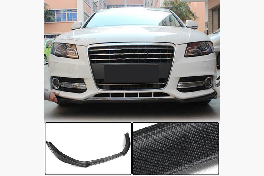 Audi A4 B8 2007-2015 гг. Передний бампер Лип (для Base 2007-2011, Карбон) Image