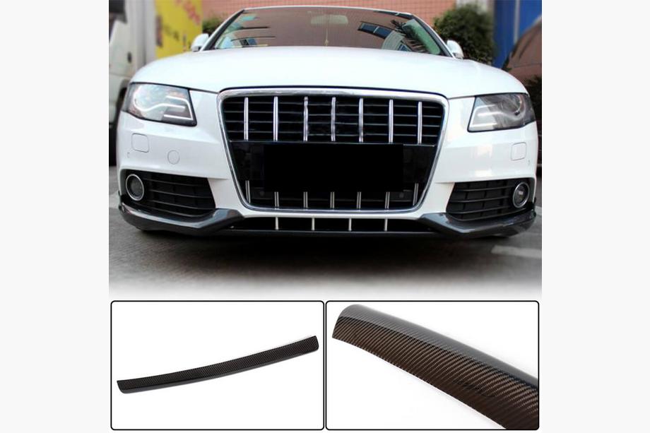 Audi A4 B8 2007-2015 гг. Центральная накладка на передний бампер (для Base 2007-2011, Карбон) Image