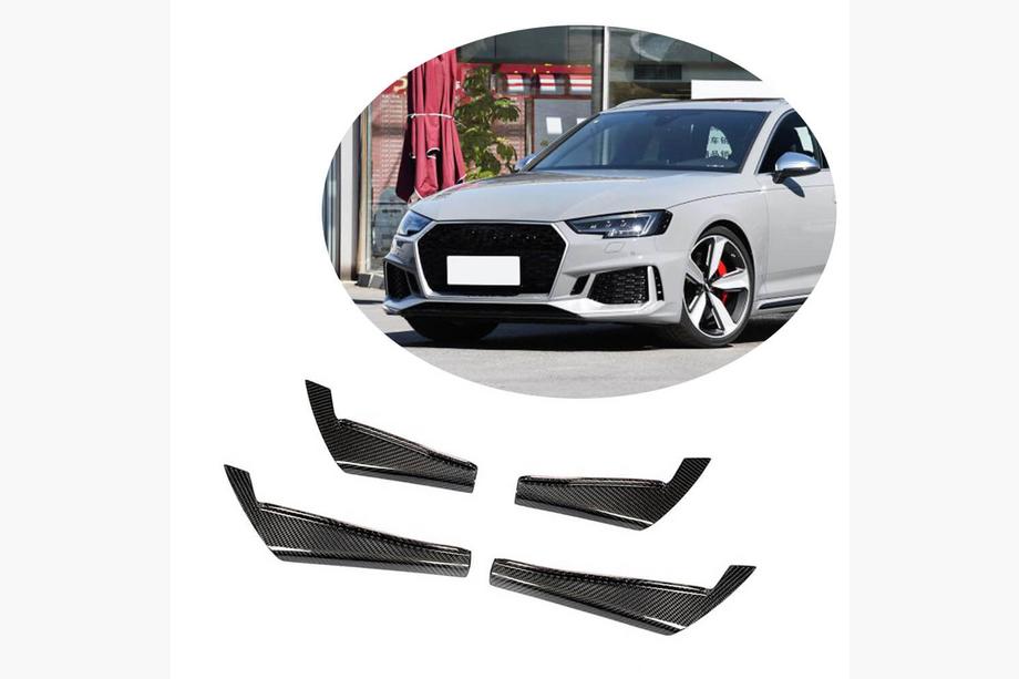 Audi A4 B9 2015-2024 гг. Передняя губа бампера (для Base 2015-2019, Карбон) Фото 1