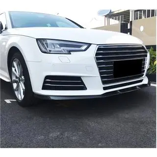 Накладка на передний бампер Lip V1 (для Base Sedan 2015-2019, Карбон) фото 3