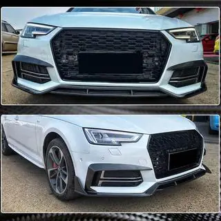 Накладки на противотуманные фары V2 (для S-Line Sedan 2015-2019, Карбон) фото 4