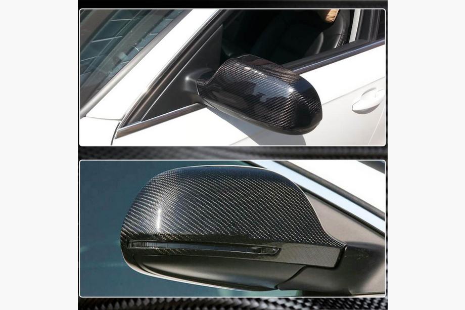 Audi A4 B8 2007-2015 гг. Накладки на Зеркала Замена Style (Карбон) V2 Фото 3