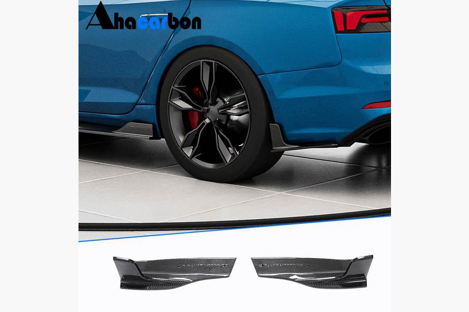 Audi A5 2016-2025 гг. Накладки на задний бампер Flap (для S-Line 2016-2020, Карбон) Image