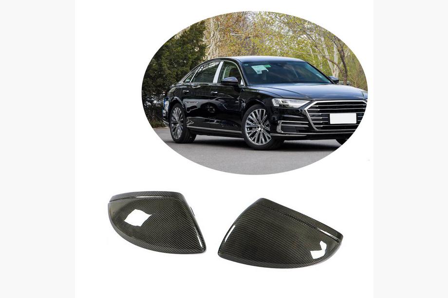 Audi A6 C8 2018–2025 гг. Накладки на Зеркала Замена Style (Карбон) V2 Image
