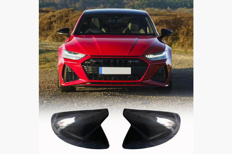 Audi A6 C8 2018–2025 гг. Накладки на Зеркала, Стиль Замены (Карбон) V2 Image
