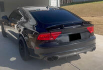 Audi A7 2010-2018 гг. Диффузор заднего бампера V1 (для S-Line, 2010-2014, Пластик) фото 3