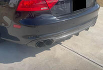 Audi A7 2010-2018 гг. Диффузор заднего бампера V1 (для S-Line, 2010-2014, Пластик) фото 4