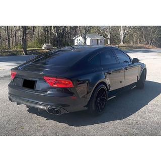 Диффузор заднего бампера V1 (для S-Line, 2010-2014, Пластик) Audi A7 2010-2018 гг. фото 2