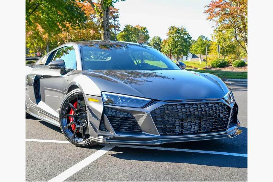 Audi R8 2015- гг. Накладка на Передний Бампер Lip V2 (2023+, Карбон) Фото 6