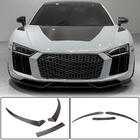 Audi R8 2015- гг. Накладка на передний бампер Lip V1 (2015-2020, Карбон) фото 1
