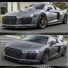 Audi R8 2015- гг. Накладка на передний бампер Lip V2 (2015-2020, Карбон) фото 4