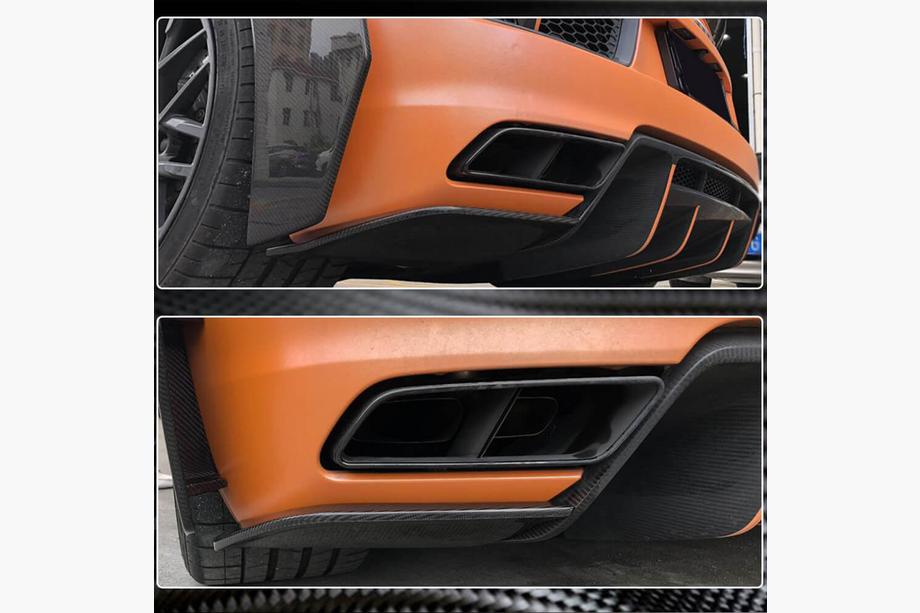 Audi R8 2015- гг. Сплиттеры заднего бампера V2 (2015-2020, Карбон) Фото 4