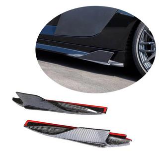 Боковые сплиттеры порогов (Карбон) V2 Audi R8 2015- гг. фото 1