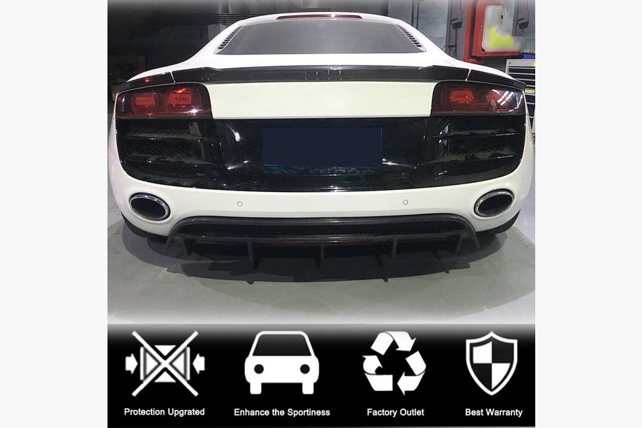Audi R8 2006-2015 гг. Диффузор Заднего Бампера (Карбон) Фото 3
