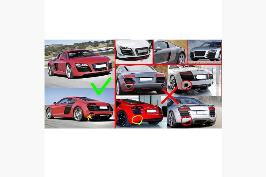 Audi R8 2006-2015 гг. Диффузор Заднего Бампера (Карбон) Фото 7