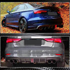 Audi A3 2012-2020 гг. Задний диффузор бампера (Карбон) (с LED стоп-сигналом) V2 фото 4
