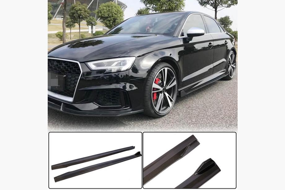 Audi A3 2012-2020 гг. Боковые пороги (для RS3 Sedan 2017-2019, Карбон) Image