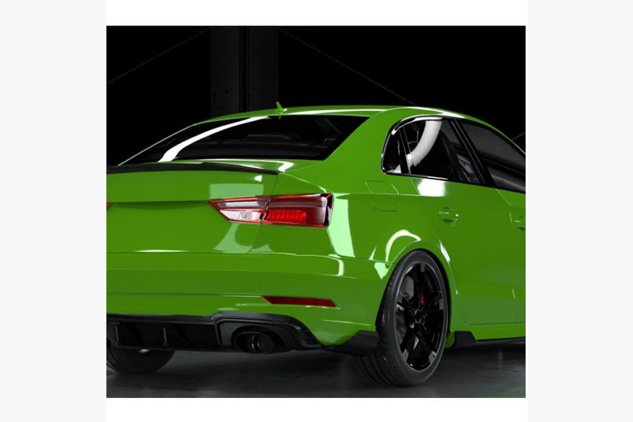 Audi A3 2012-2020 гг. Накладки Flap на задний бампер (для RS3 Sedan 2017-2019, Карбон) Фото 4