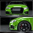 Audi A3 2012-2020 гг. Накладки на передний бампер V2 (для RS3 SD 2017-2020, Карбон) фото 4