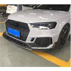 Audi A4 B9 2015-2024 гг. Передняя губа бампера Lip V1 для RS4 Avant 2019-2021 Карбон фото 4