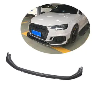 Передняя губа бампера Lip V1 для RS4 Avant 2019-2021 Карбон фото 1