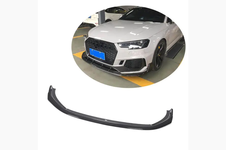 Audi A4 B9 2015-2024 гг. Передняя губа бампера Lip V1 для RS4 Avant 2019-2021 Карбон Image