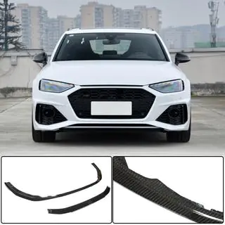 Передний Лип-спойлер V2 для RS4 Avant 2019-2021 Карбон фото 1