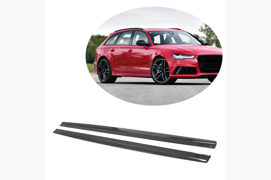 Audi A6 C7 2011-2017 гг. Боковые пороги Карбон (для RS6 Avant 2013-2016) Image