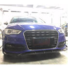 Audi A3 2012-2020 гг. Передний лип-спойлер V1 для S-Line 2012-2016 HB, Карбон фото 2