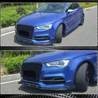 Audi A3 2012-2020 гг. Накладка на передний бампер Lip V3 (для S-Line Sedan 2012-2016, Карбон) фото 3