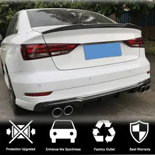 Диффузор заднего бампера V4 (для S-Line Sedan 2017-2020, Карбон) фото 2