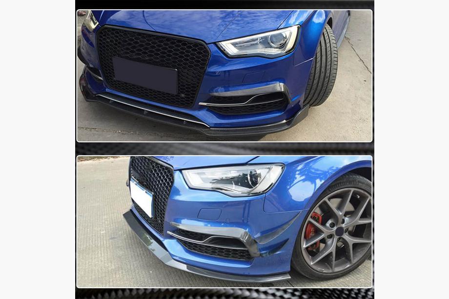 Audi A3 2012-2020 гг. Накладки на противотуманки (для S-Line Sedan 2012-2016, Carbon) Фото 4