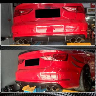 Диффузор заднего бампера V2 (для S-Line Sedan 2012-2016, карбон) фото 4