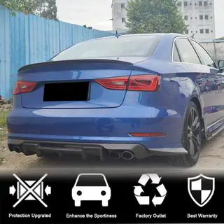 Диффузор заднего бампера V1 (для S-Line Sedan 2012-2016, Карбон) фото 2