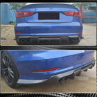 Audi A3 2012-2020 гг. Накладки на задний бампер Flap (для S-Line Sedan 2012-2016, Карбон) фото 3