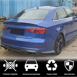 Накладки на задний бампер Flap (для S-Line Sedan 2012-2016, Карбон) фото 2