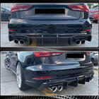 Audi A3 2012-2020 гг. Диффузор заднего бампера V1 (для S-Line Sedan 2017-2020, Карбон) фото 6