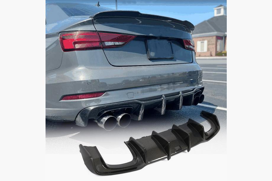 Audi A3 2012-2020 гг. Диффузор Заднего Бампера (FRP) Image
