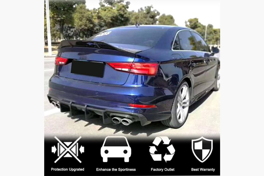 Audi A3 2012-2020 гг. Диффузор Заднего Бампера (FRP) Фото 4
