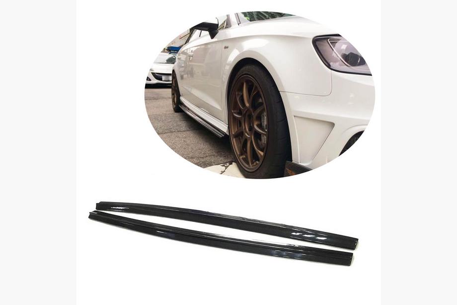 Audi A3 2012-2020 гг. Боковые Пороги V1 (для S-Line HB, Карбон) Image