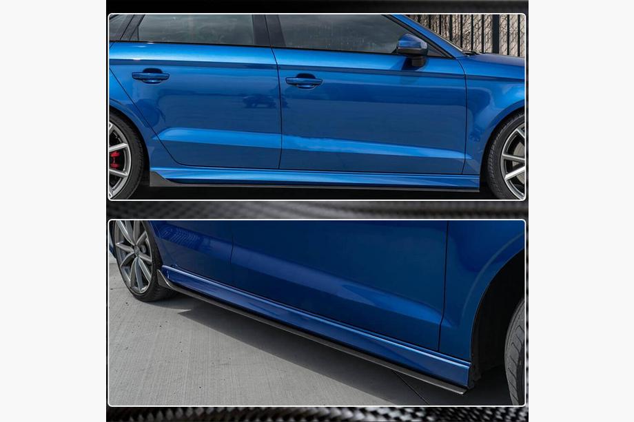 Audi A3 2012-2020 гг. Боковые пороги V2 (для S-Line Sedan, Карбон) Фото 3