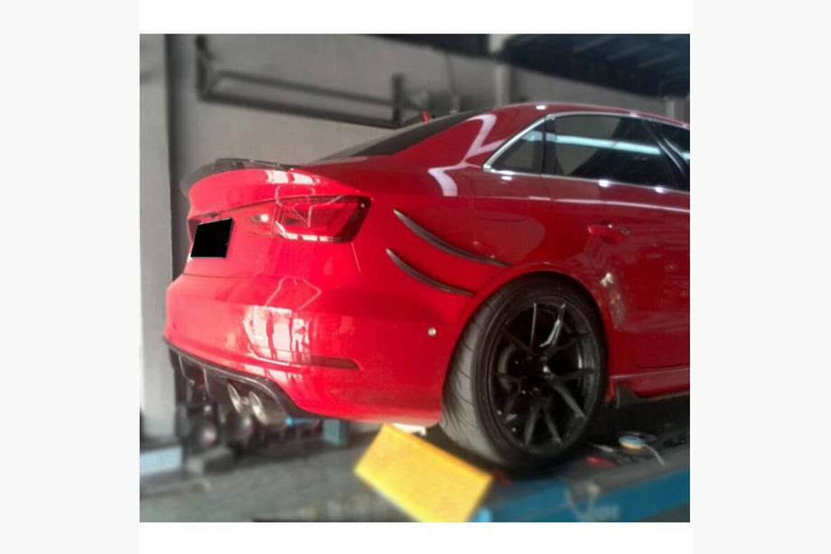 Audi A3 2012-2020 гг. Задний диффузор (для S-Line Sedan 2012-2016, Карбон) Фото 3