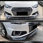Audi A4 B9 2015-2024 гг. Накладка на передний бампер Lip V1 (для S-Line Sedan 2015-2019, Карбон) фото 3
