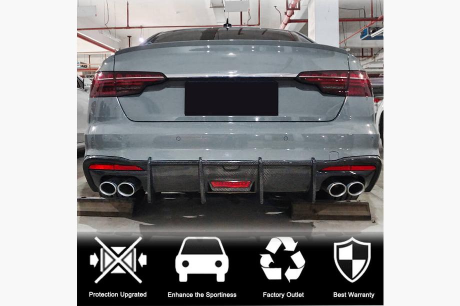 Audi A4 B10 2024- гг. Диффузор заднего бампера V3 (для S-Line, Карбон) Фото 2