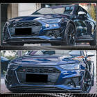 Audi A4 B9 2015-2024 гг. Накладка на передний бампер Lip V2 (для S-Line Sedan 2019-2024, Карбон) фото 5