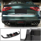Audi A4 B8 2007-2015 гг. Диффузор заднего бампера V1 (для S4 2009-2012, Карбон) фото 4