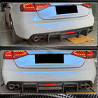 Audi A4 B8 2007-2015 гг. Диффузор заднего бампера V1 (для S4 2009-2012, Карбон) фото 6