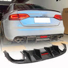 Audi A4 B8 2007-2015 гг. Диффузор заднего бампера V1 (для S4 2009-2012, Карбон) фото 9