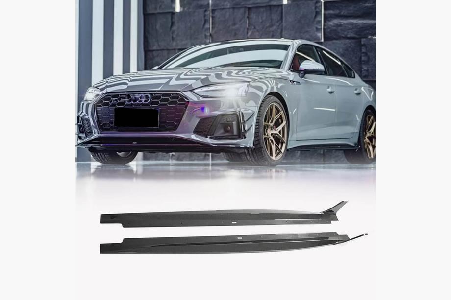 Audi A5 2016-2025 гг. Боковые Пороги 2021-2025 V2 (для Sportback, Карбон) Image